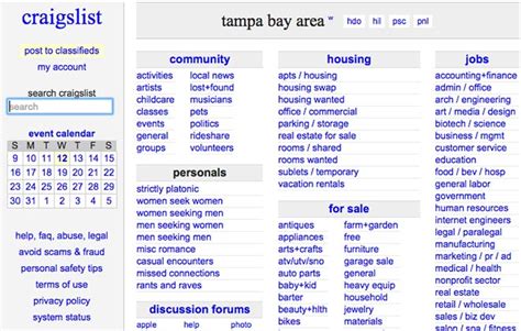 free craigslist tampa|More.